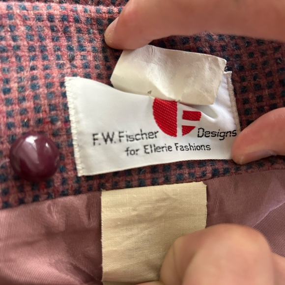 F.W. Fischer Designs Plaid Coat and Hat Set - Picture 2 of 3